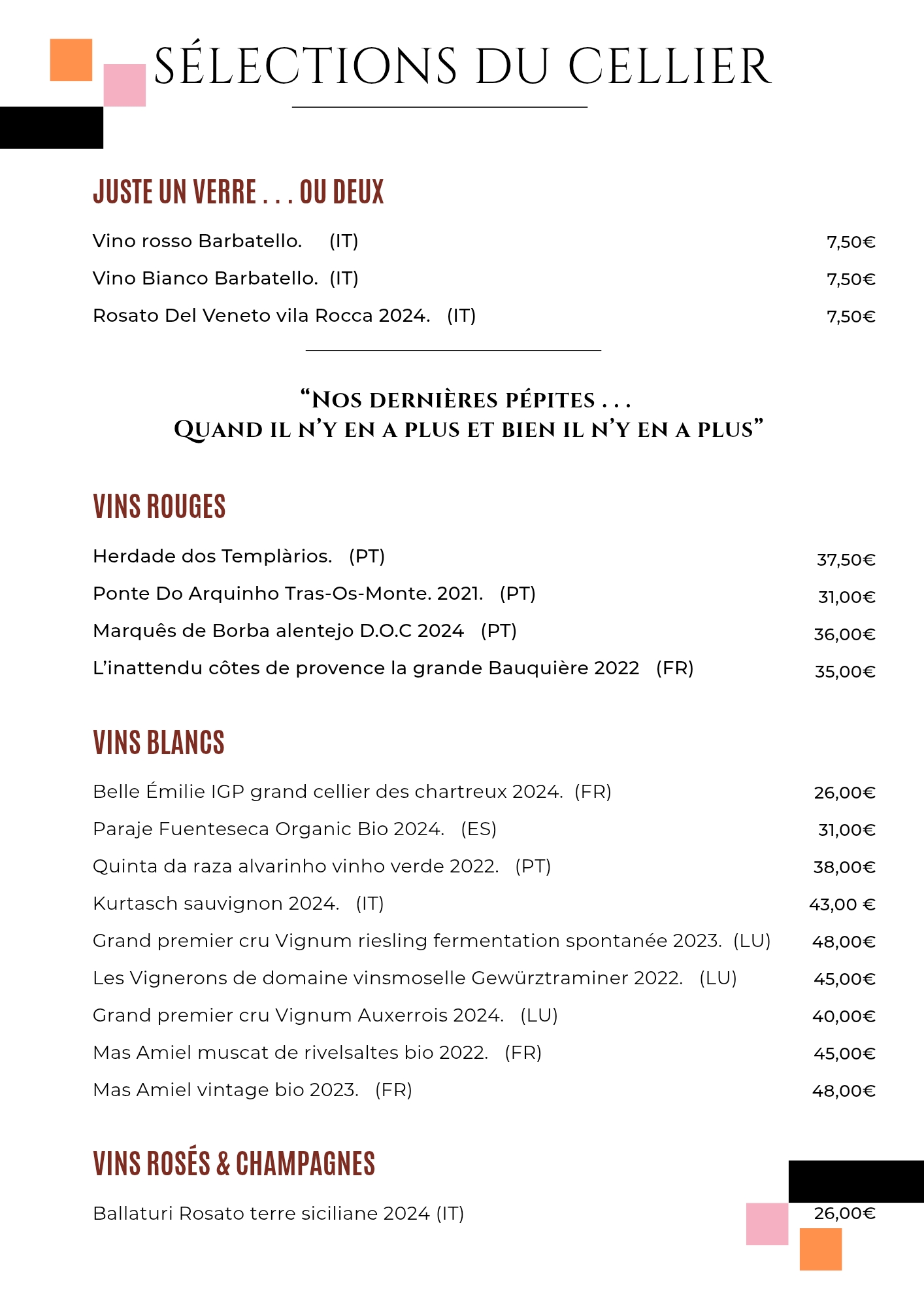 Menu Page 11